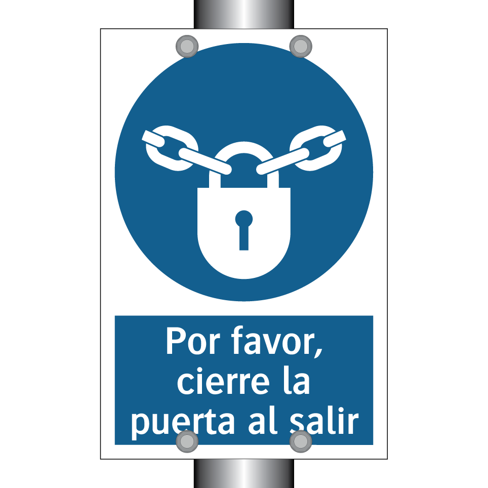 Por favor, cierre la puerta al salir