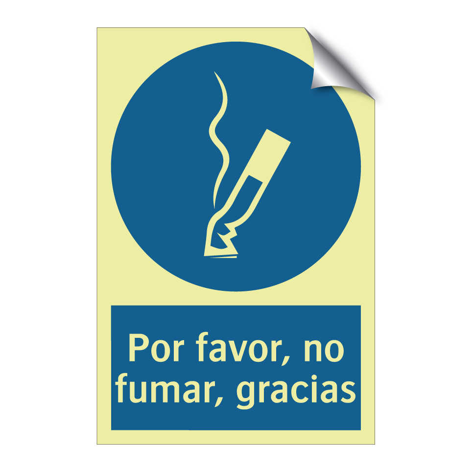 Por favor, no fumar, gracias