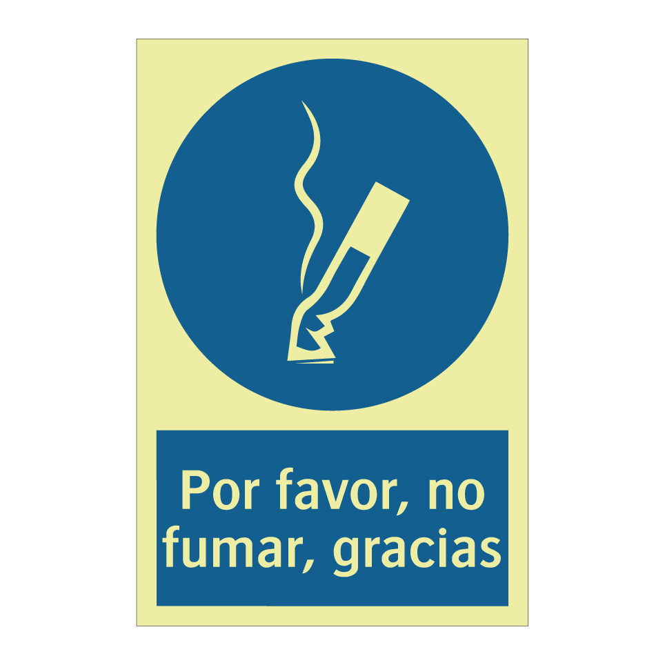 Por favor, no fumar, gracias