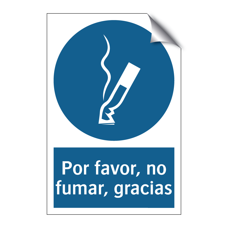 Por favor, no fumar, gracias
