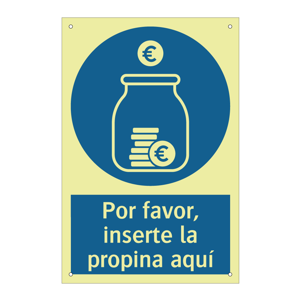Por favor, inserte la propina aquí
