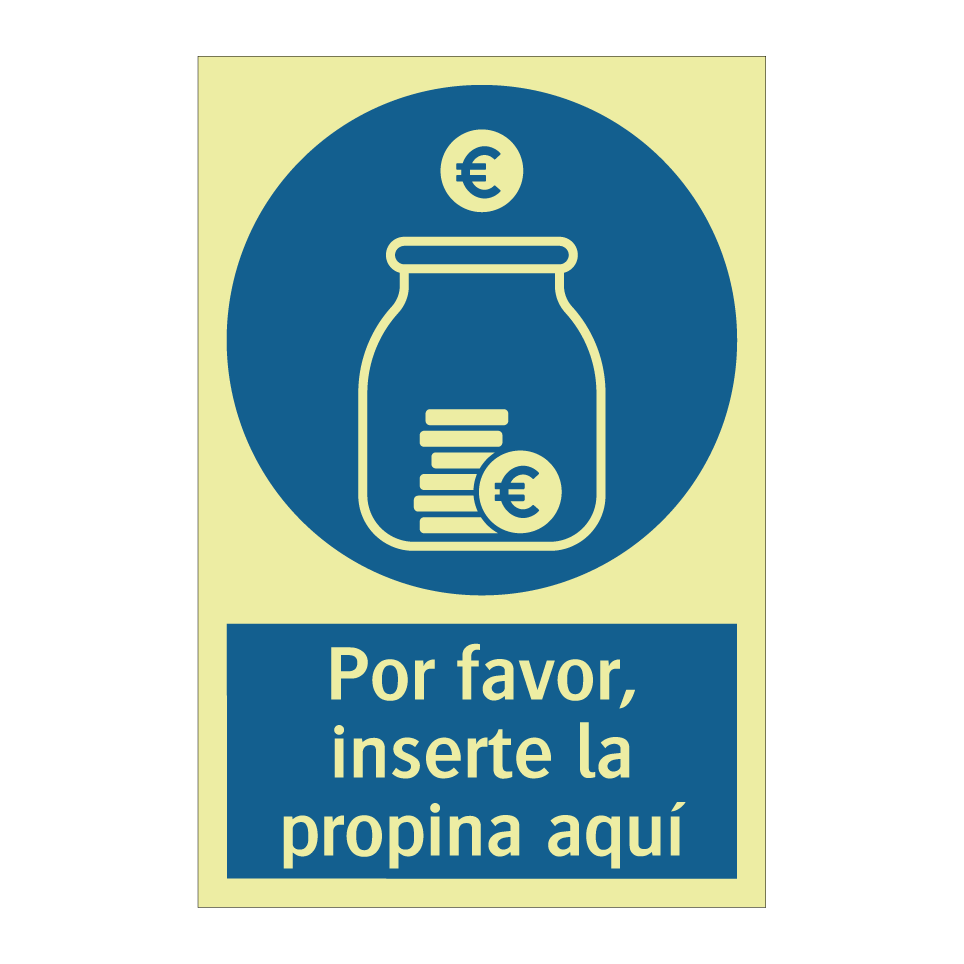 Por favor, inserte la propina aquí