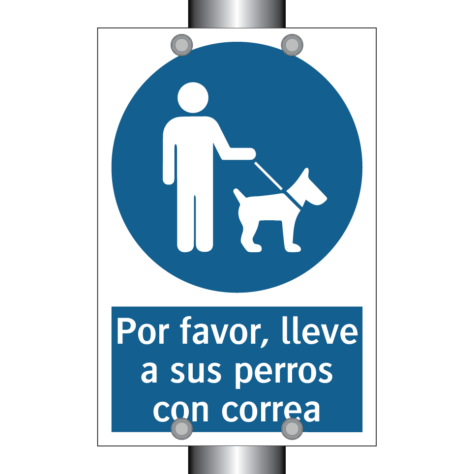 Por favor, lleve a sus perros con correa