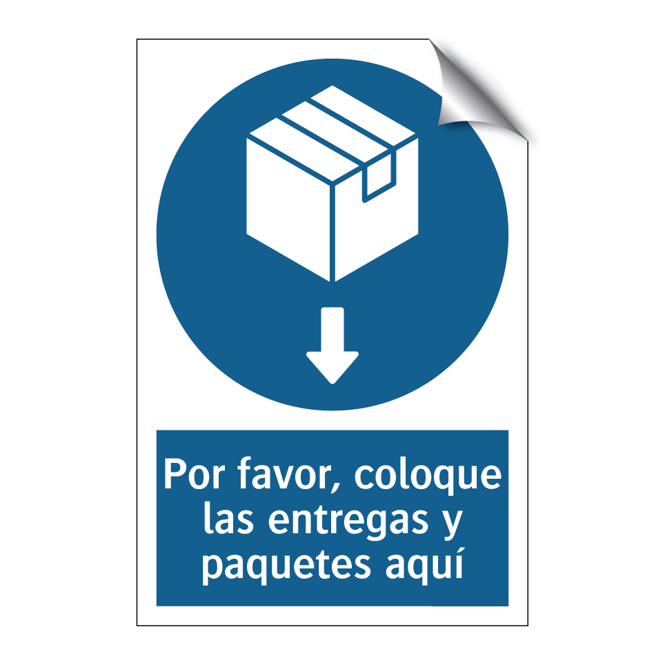 Por favor, coloque las entregas y paquetes aquí