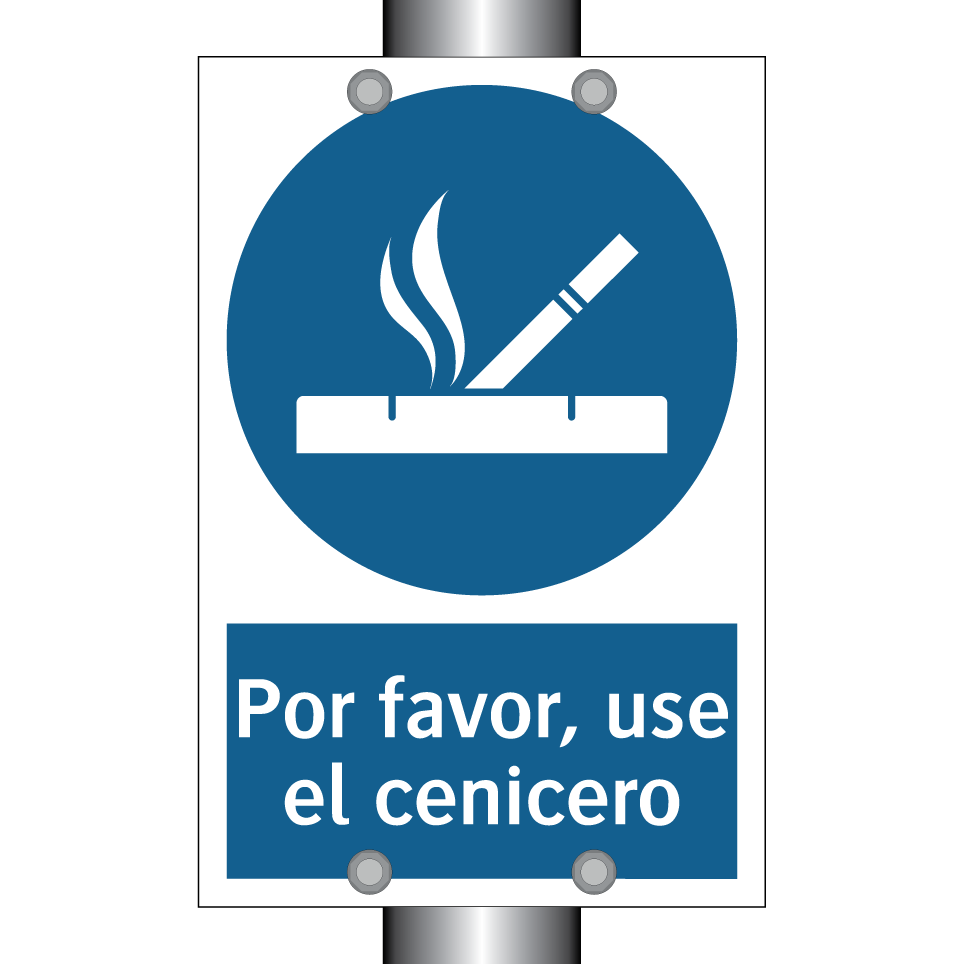 Por favor, use el cenicero