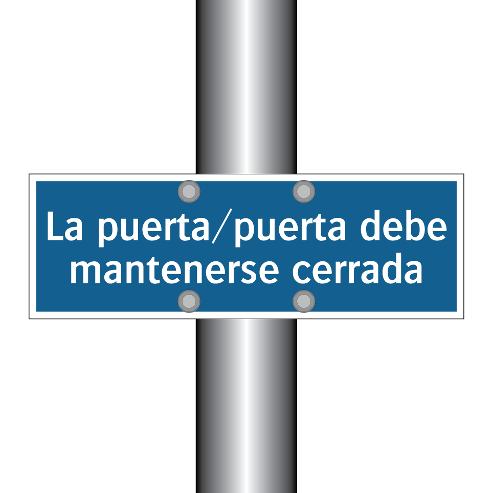 La puerta/puerta debe mantenerse cerrada