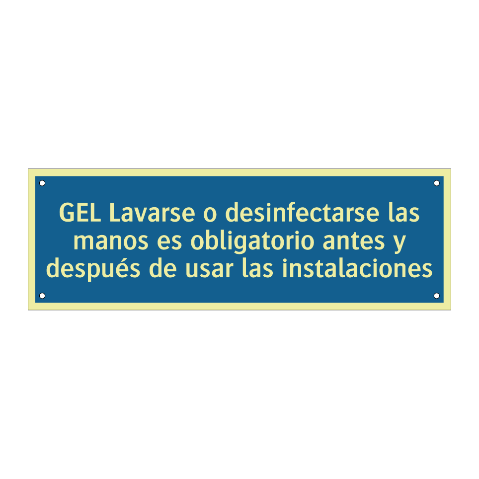 GEL Lavarse o desinfectarse las manos es obligatorio antes y después de usar las instalaciones