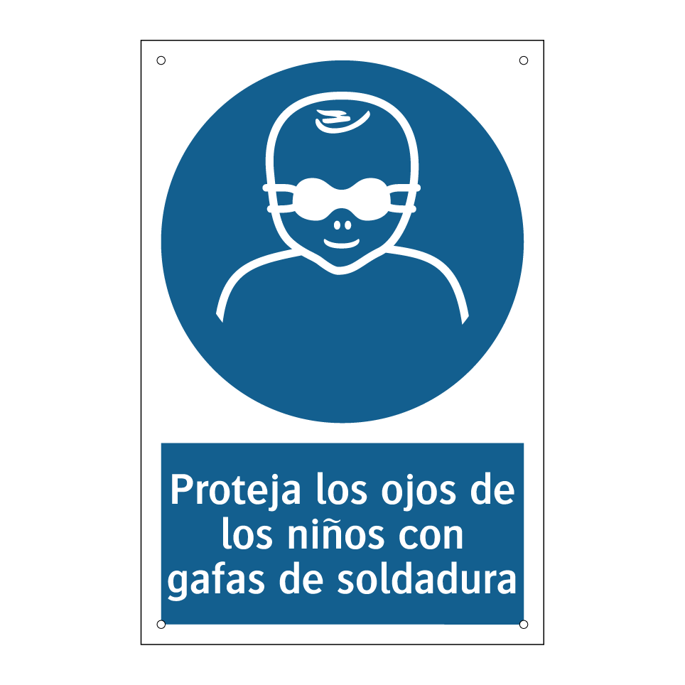 Proteja los ojos de los niños con gafas de soldadura