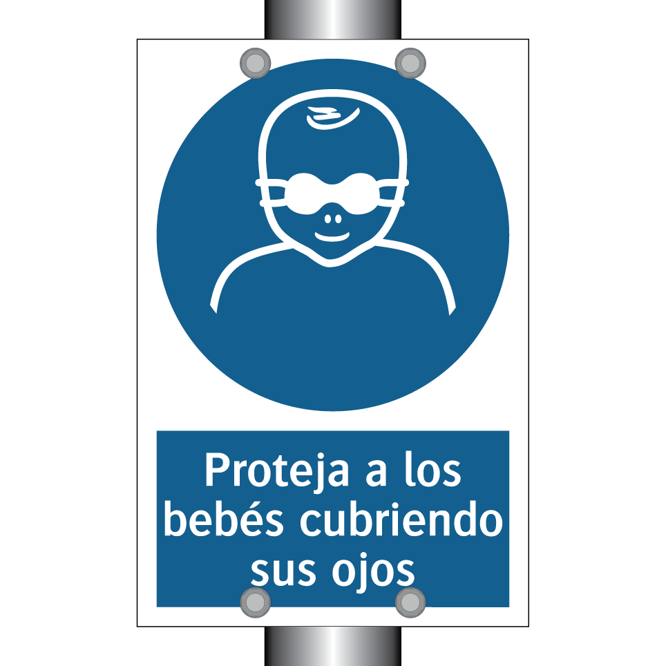 Proteja a los bebés cubriendo sus ojos