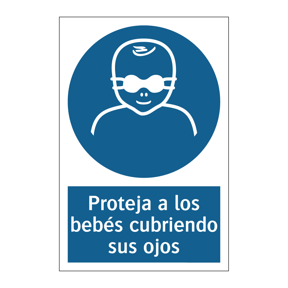 Proteja a los bebés cubriendo sus ojos