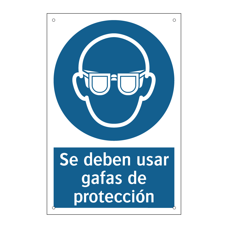 Se deben usar gafas de protección