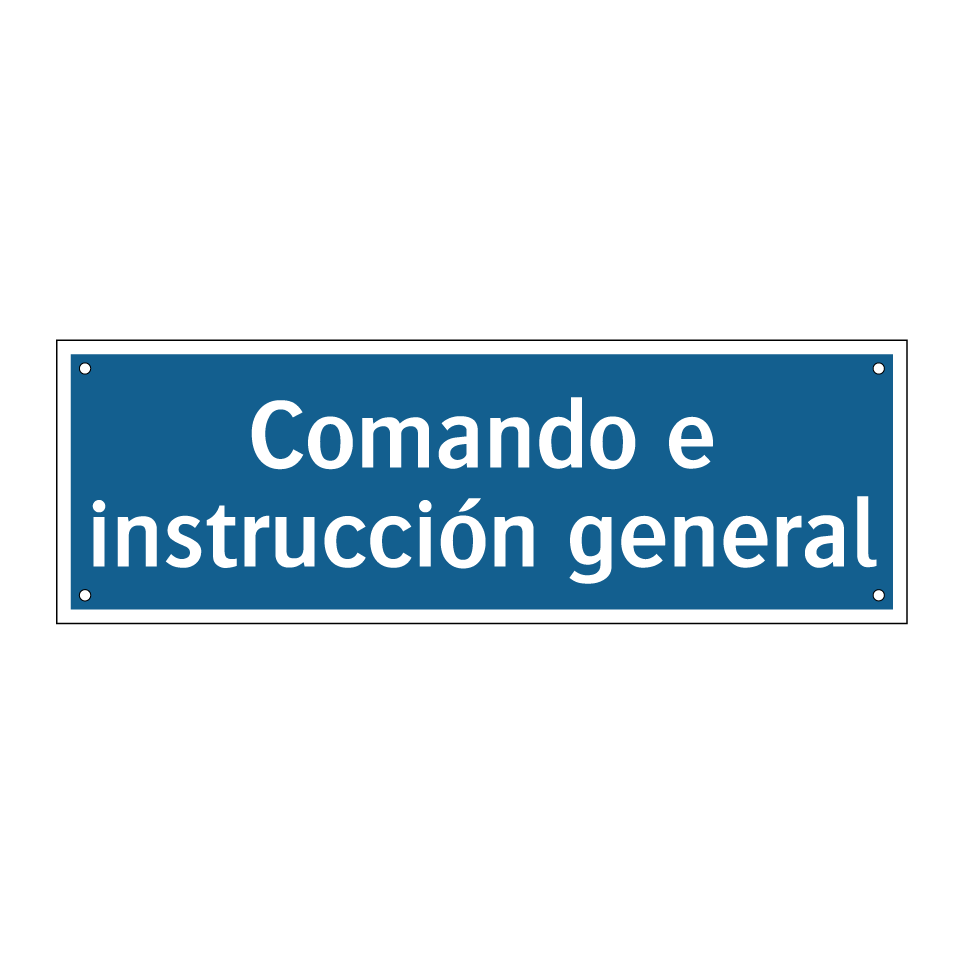 Comando e instrucción general
