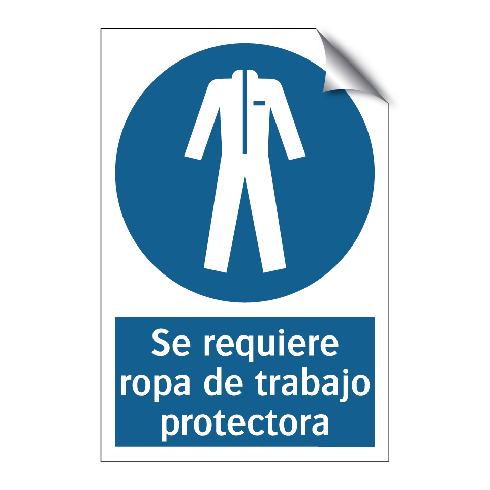 Se requiere ropa de trabajo protectora