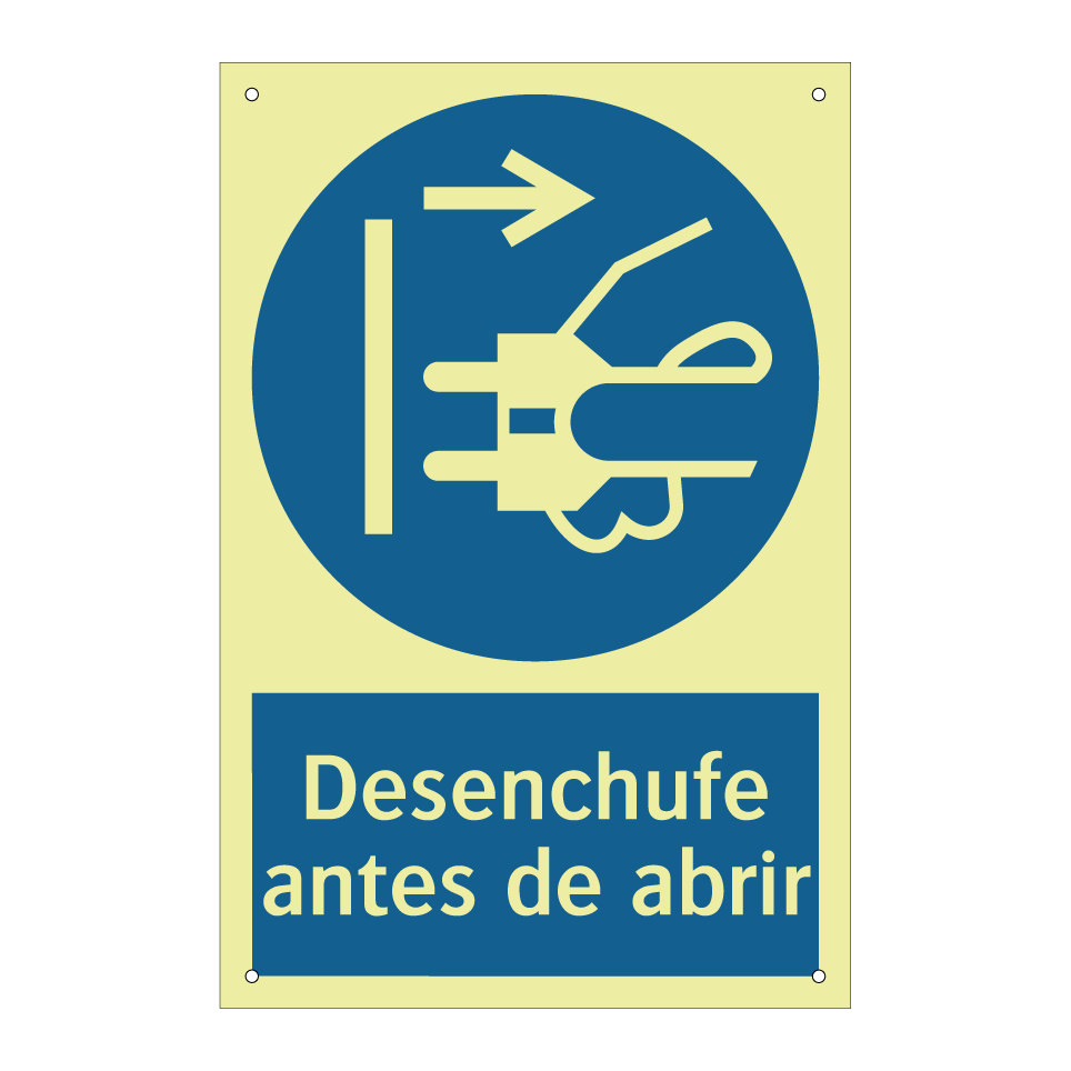 Desenchufe antes de abrir