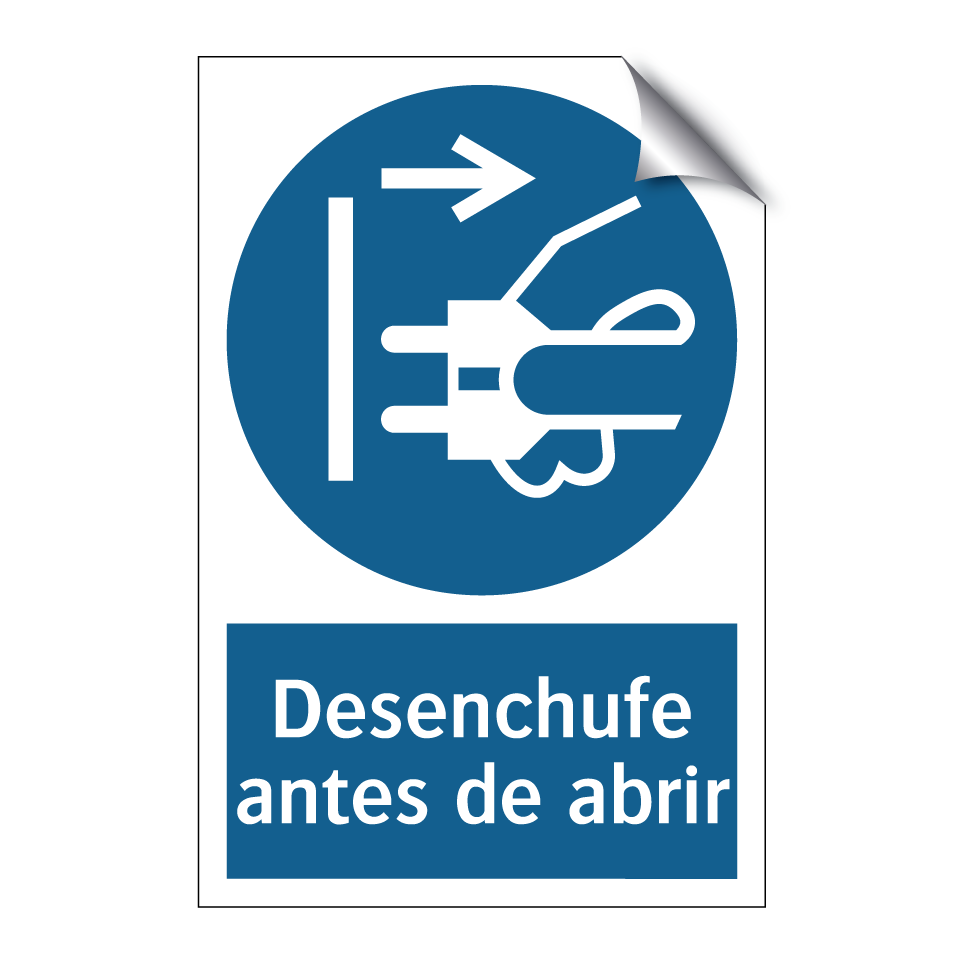 Desenchufe antes de abrir