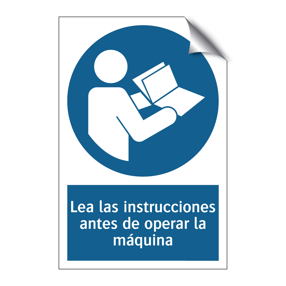 Lea las instrucciones antes de operar la máquina