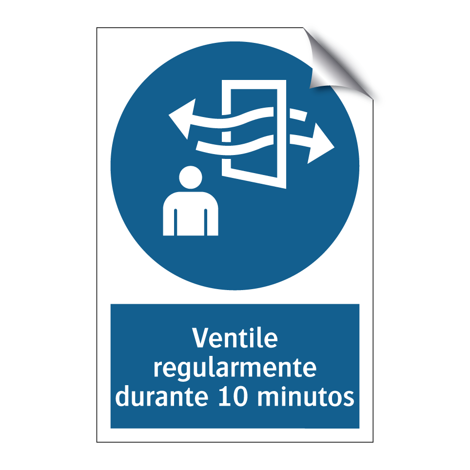 Ventile regularmente durante 10 minutos