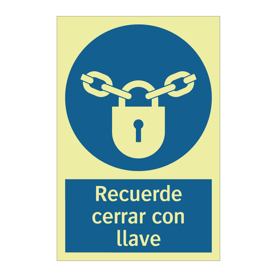 Recuerde cerrar con llave