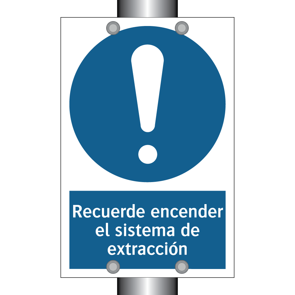 Recuerde encender el sistema de extracción