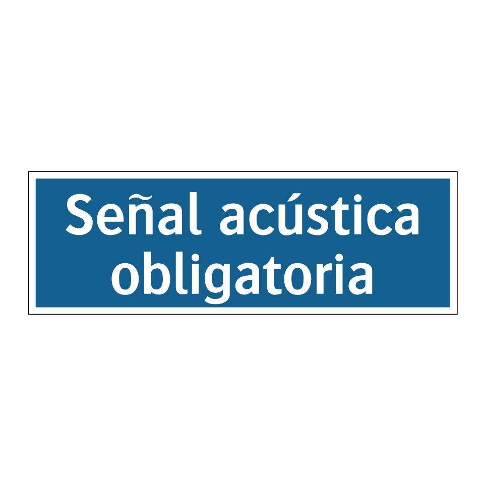 Señal acústica obligatoria