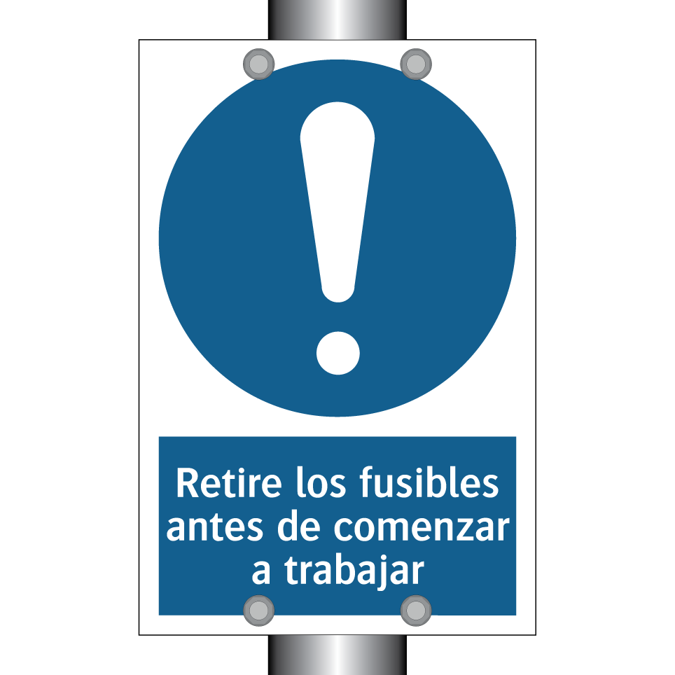 Retire los fusibles antes de comenzar a trabajar