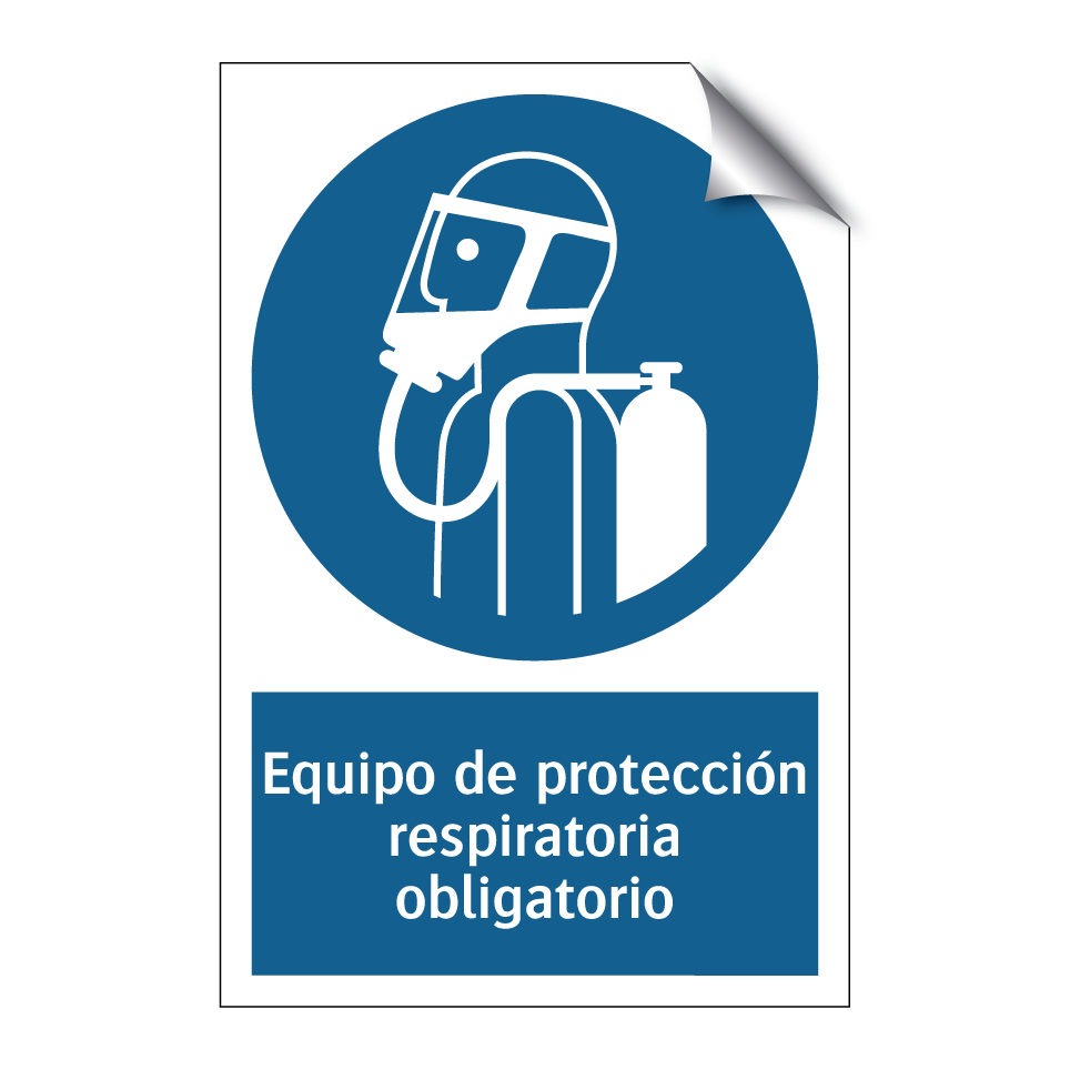 Equipo de protección respiratoria obligatorio