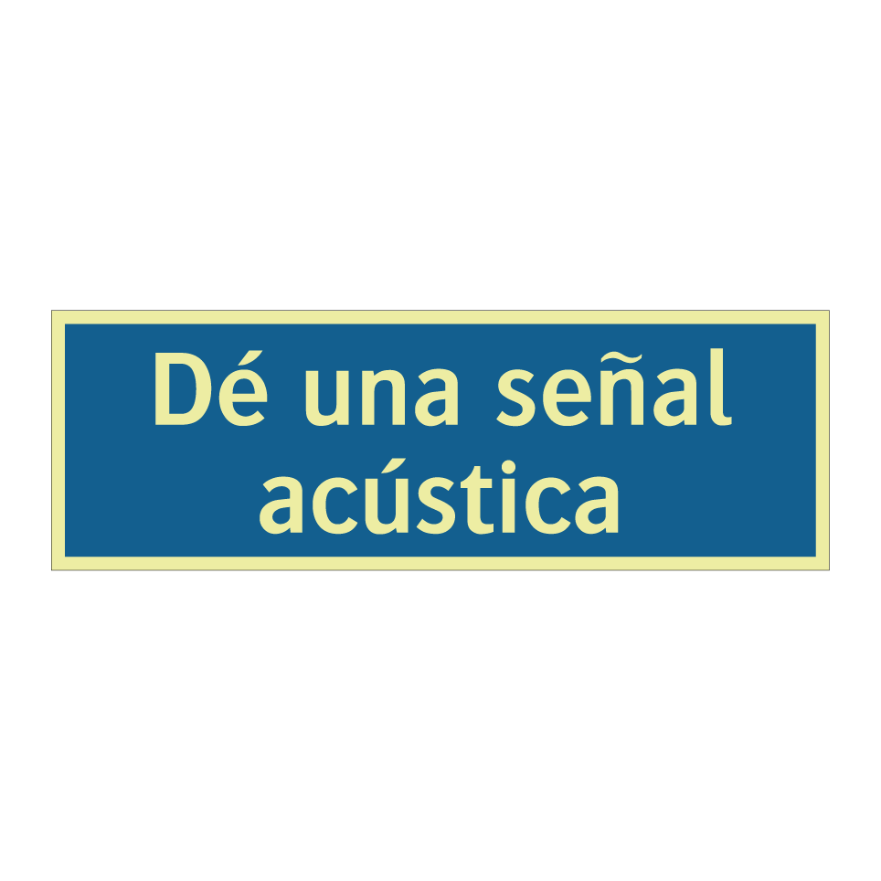 Dé una señal acústica