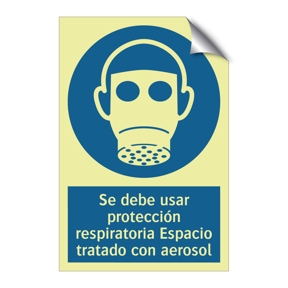 Se debe usar protección respiratoria Espacio tratado con aerosol