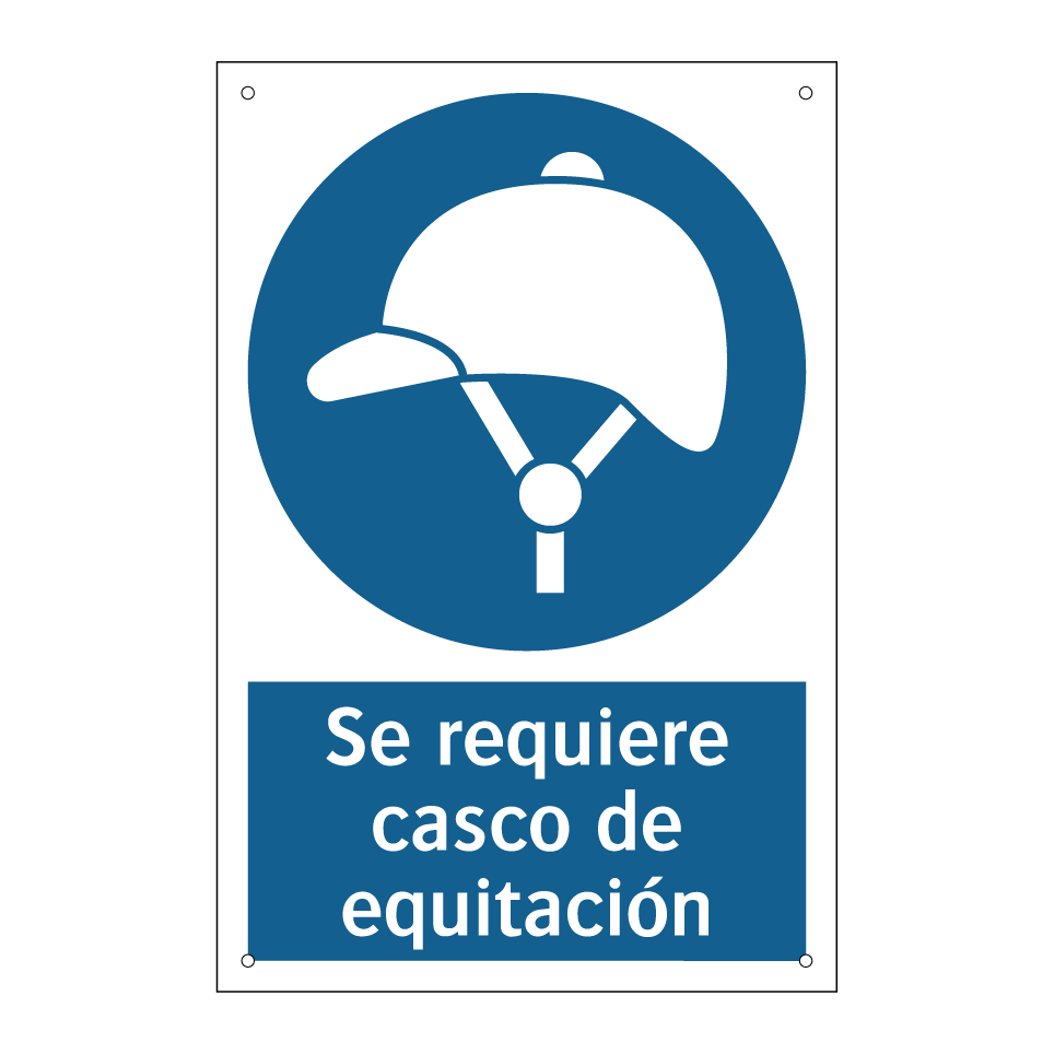 Se requiere casco de equitación