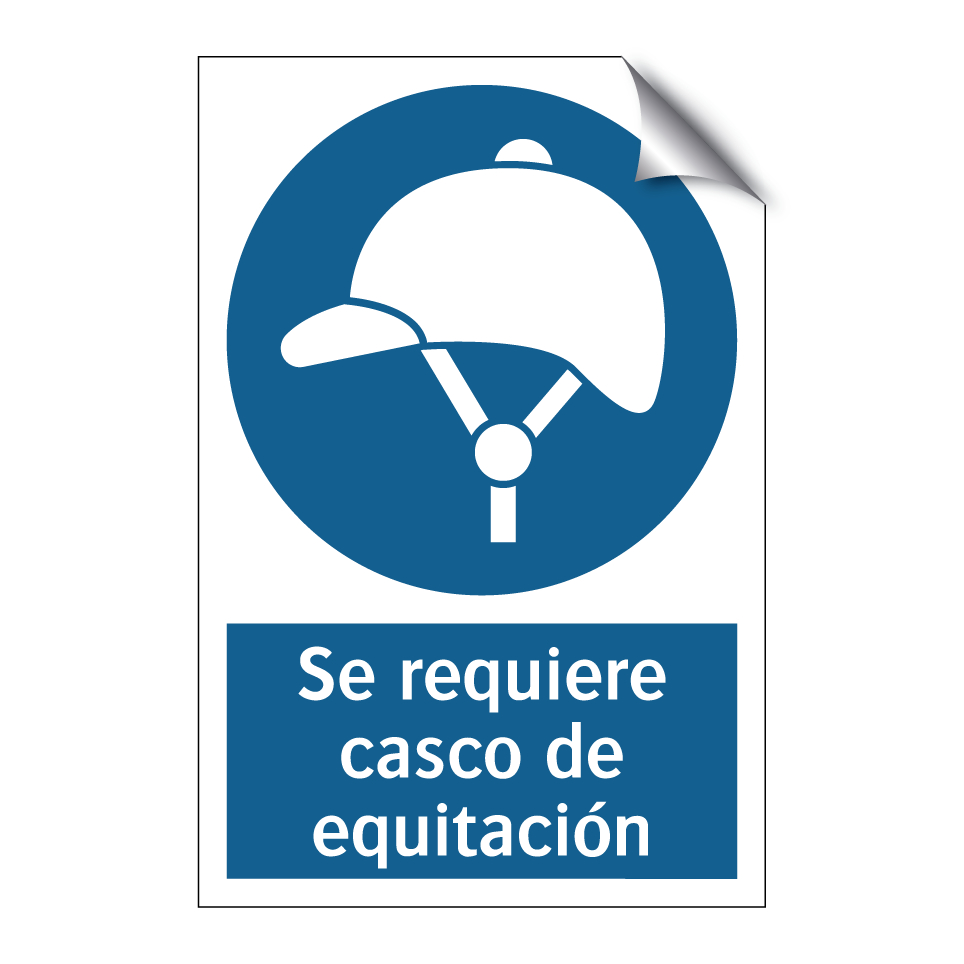 Se requiere casco de equitación
