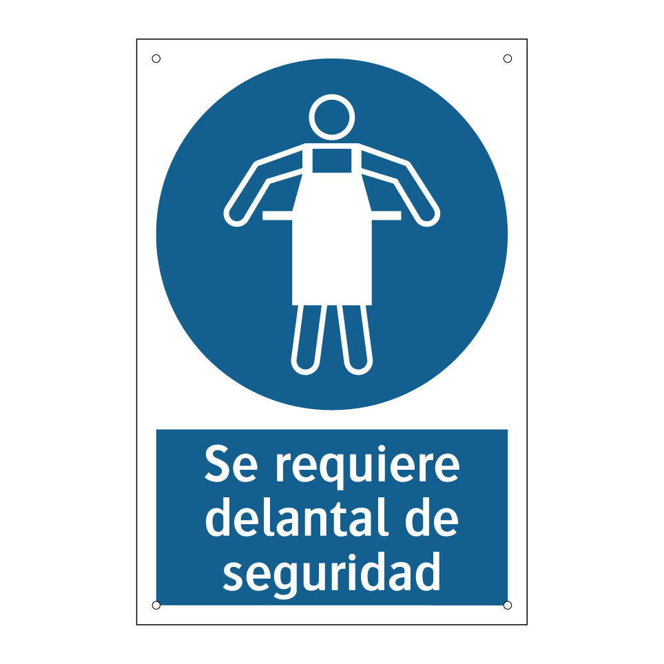 Se requiere delantal de seguridad