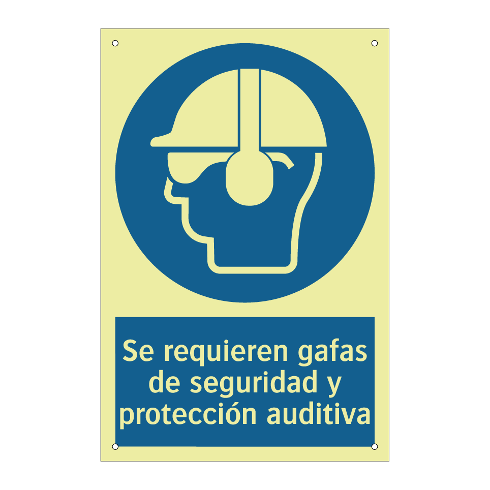 Se requieren gafas de seguridad y protección auditiva
