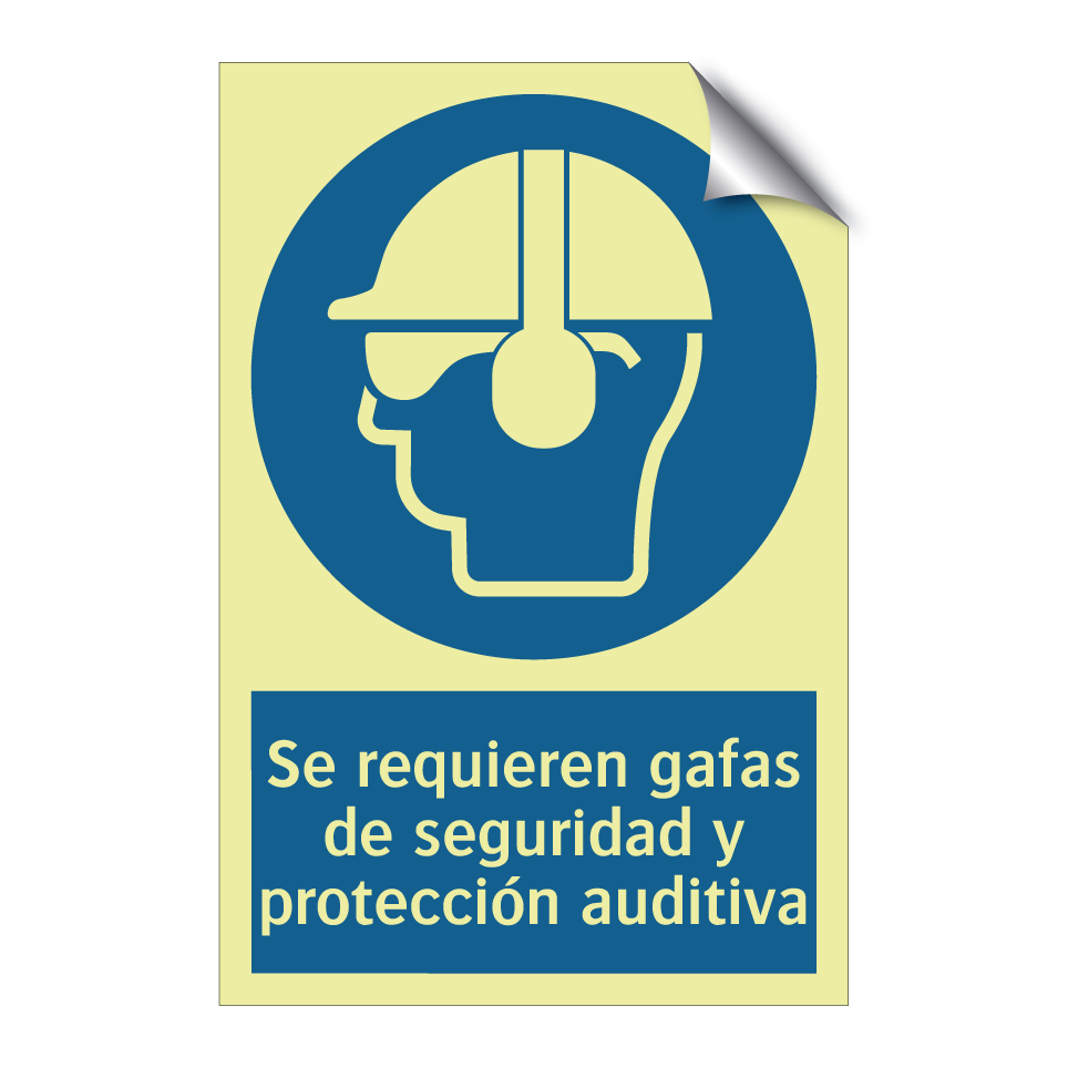 Se requieren gafas de seguridad y protección auditiva