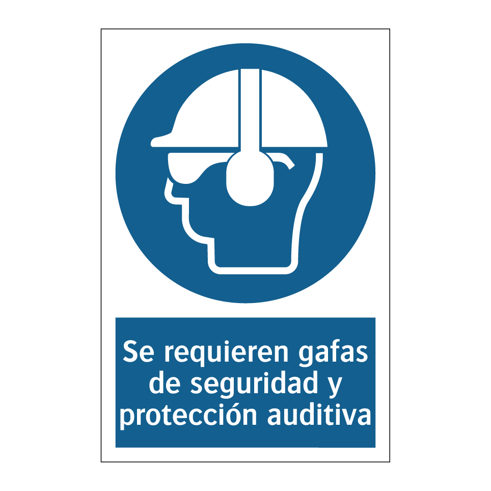 Se requieren gafas de seguridad y protección auditiva