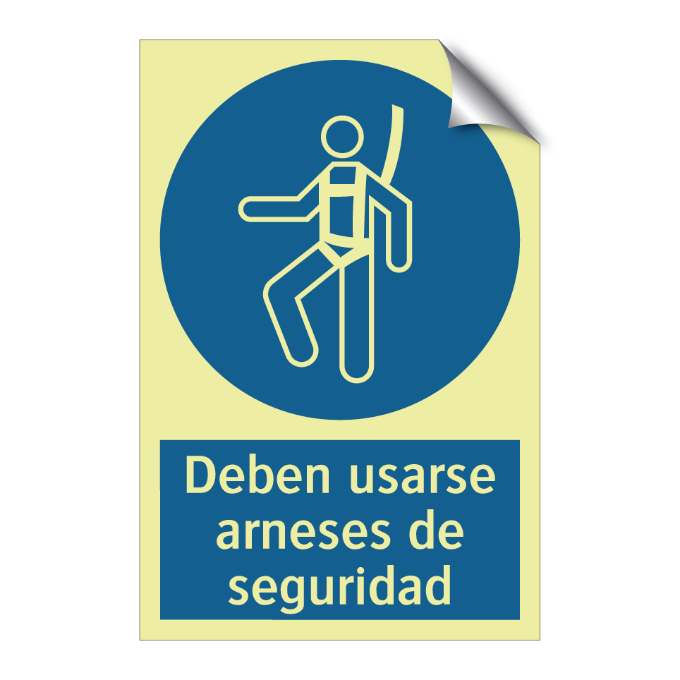 Deben usarse arneses de seguridad