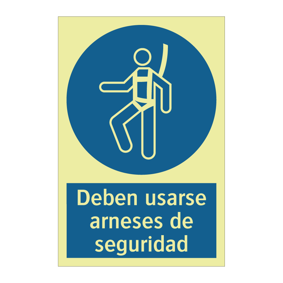 Deben usarse arneses de seguridad