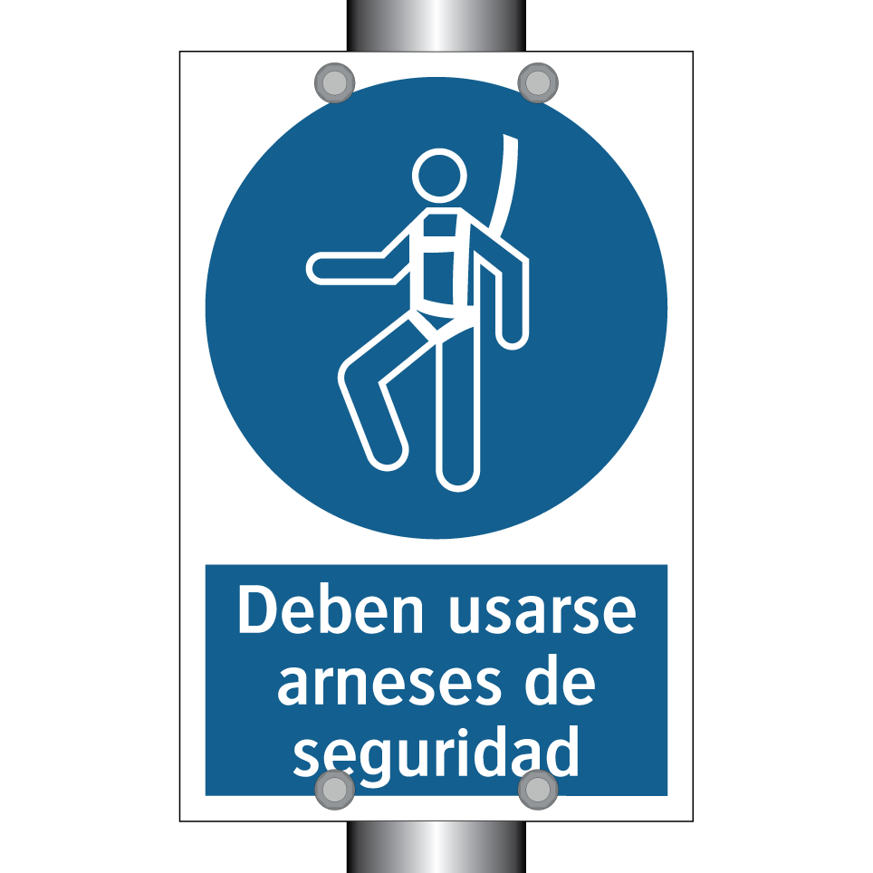 Deben usarse arneses de seguridad