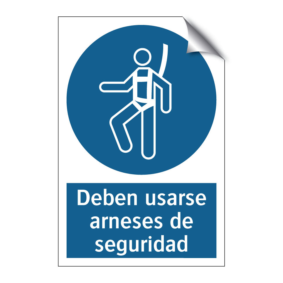 Deben usarse arneses de seguridad