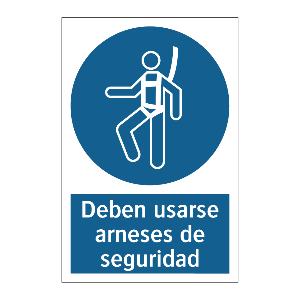 Deben usarse arneses de seguridad