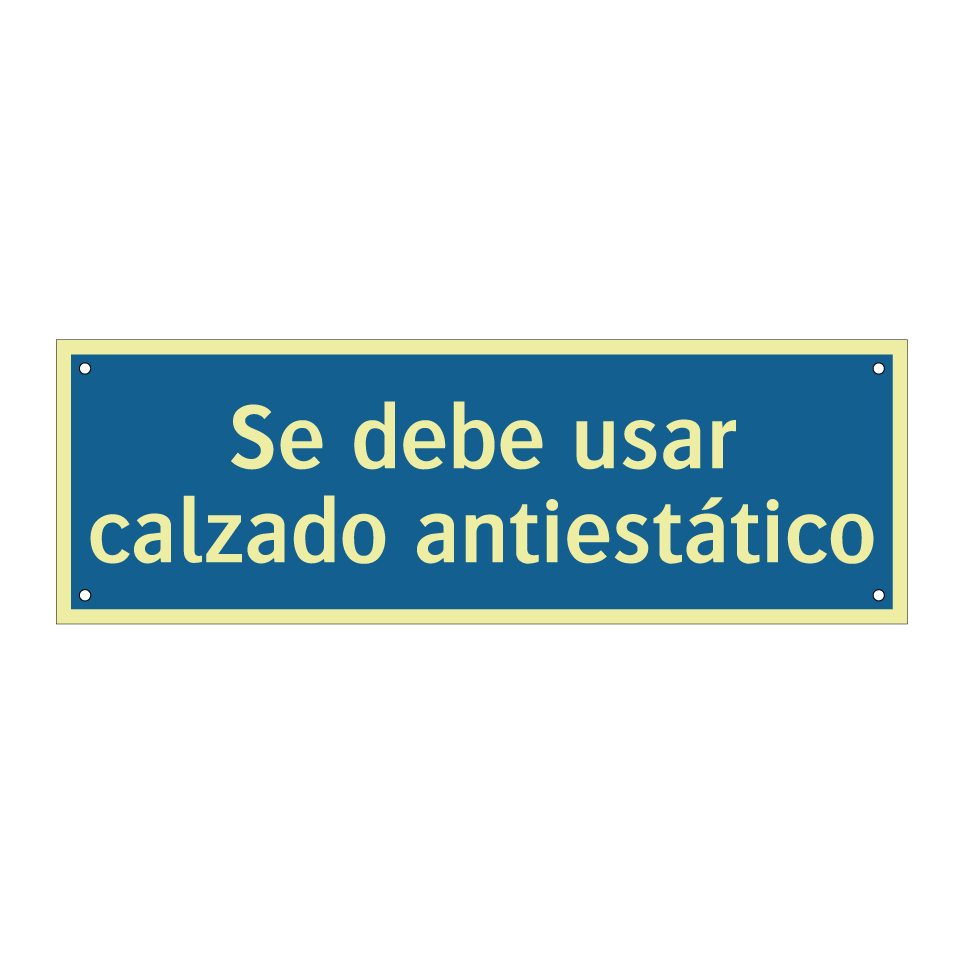 Se debe usar calzado antiestático