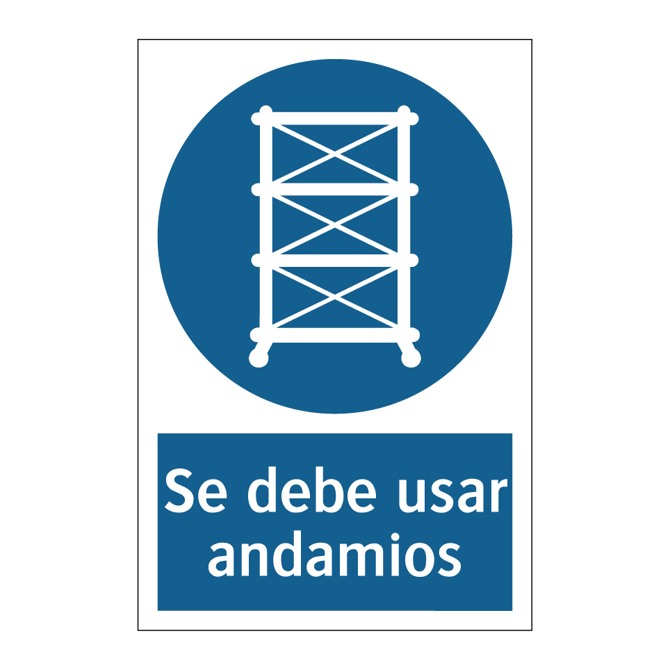 Se debe usar andamios