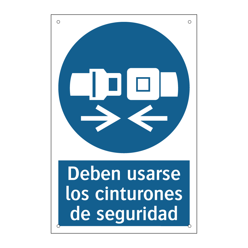 Deben usarse los cinturones de seguridad