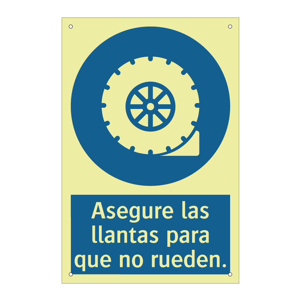 Asegure las llantas para que no rueden.