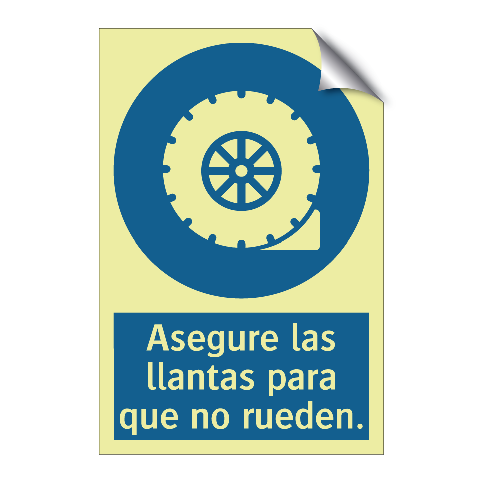 Asegure las llantas para que no rueden.