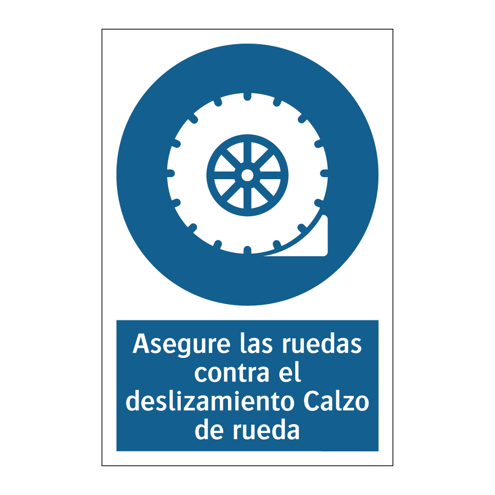 Asegure las ruedas contra el deslizamiento Calzo de rueda