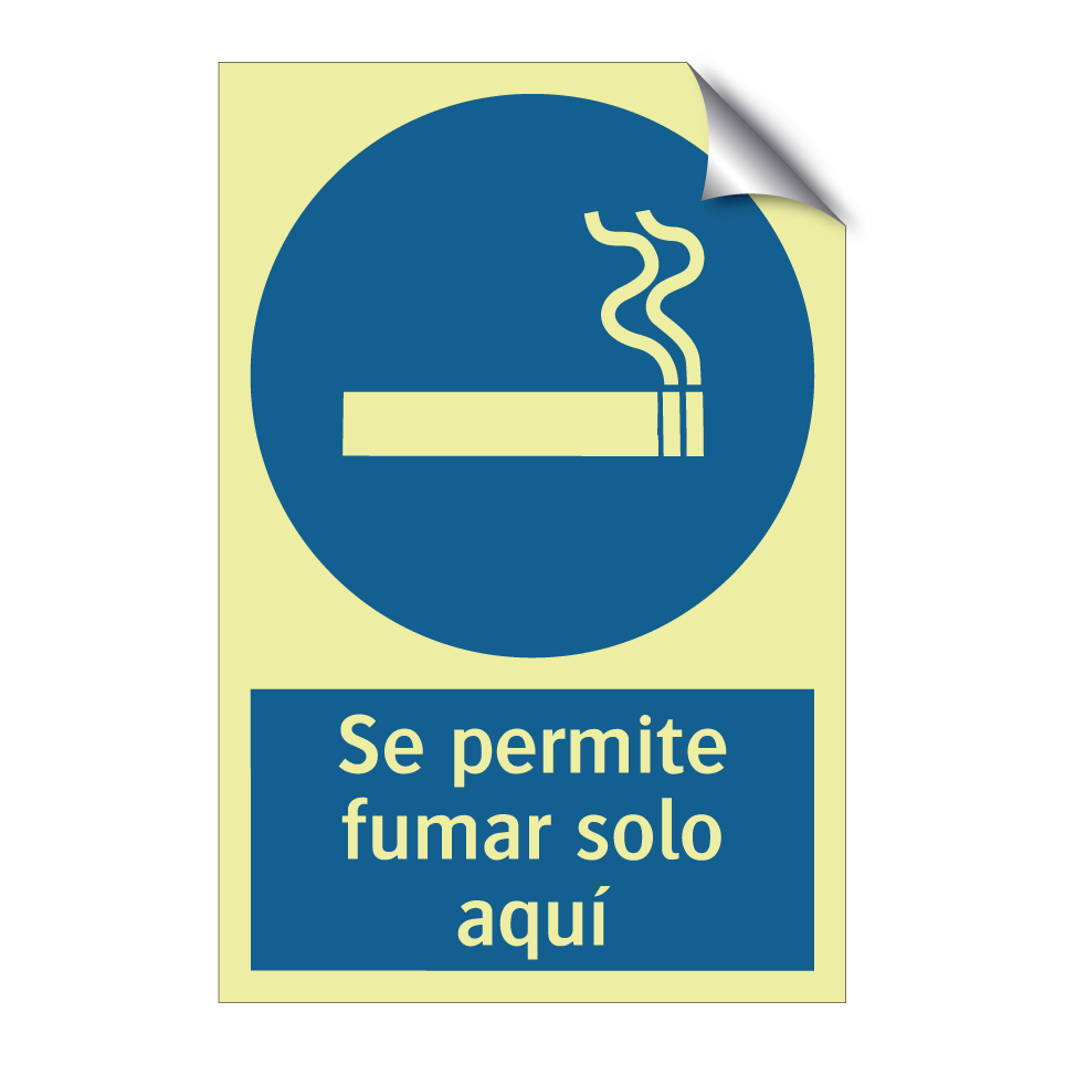 Se permite fumar solo aquí