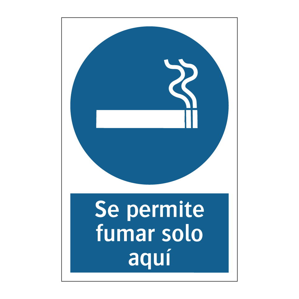 Se permite fumar solo aquí