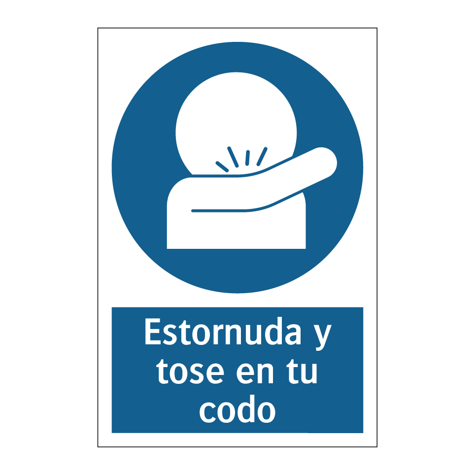Estornuda y tose en tu codo