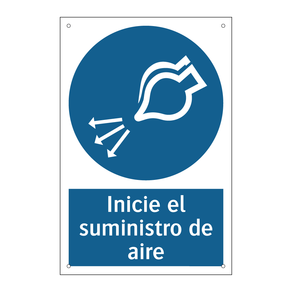 Inicie el suministro de aire