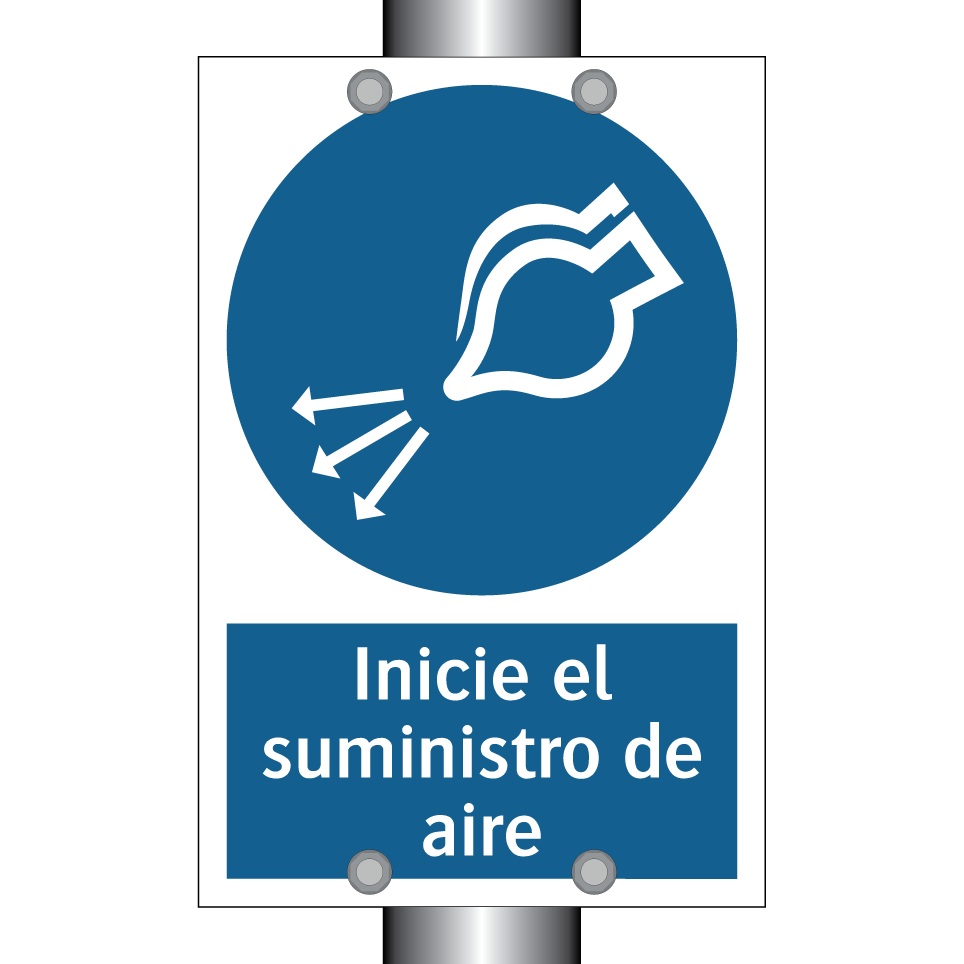 Inicie el suministro de aire
